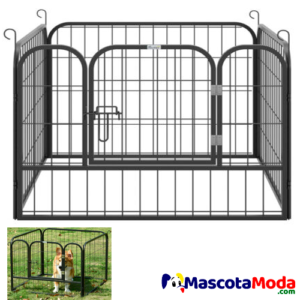 Corral metálico rectangular premium perros pequeños y conejos