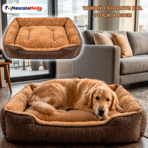 Cama rectangular GRANDE térmica y en plumón perros