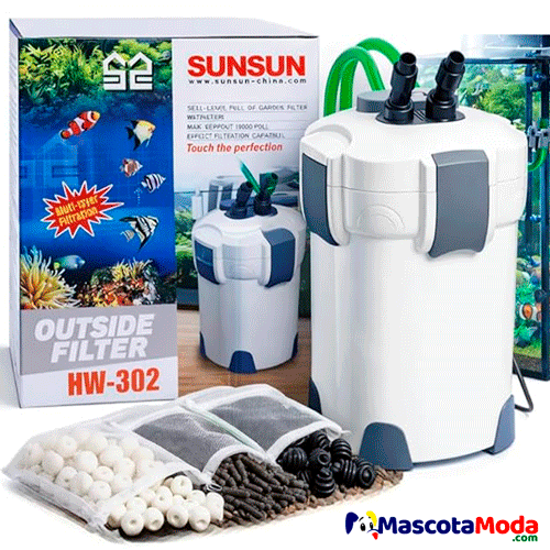 Filtro Canister Exterior 1000 lph SUNSUN acuarios 3 canastas