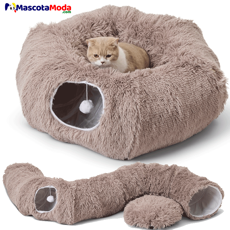 Cama Túnel 3 en 1 Peluche Premium Savic Snuggle para Gatos
