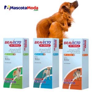 Bravecto 1Mes Triple Masticable Antiparasitario perros