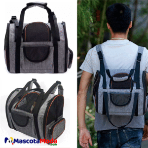 Bolso tipo mochila transporte viajes avión mascotas