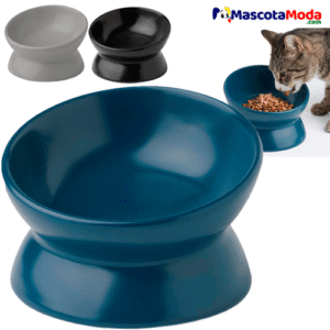 Plato anti reflujo cerámica diseño moderno elegante gatos