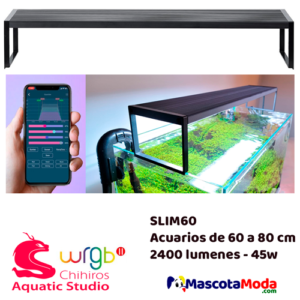 Luz lampara Chihiros WRGB II slim lámpara profesional acuario