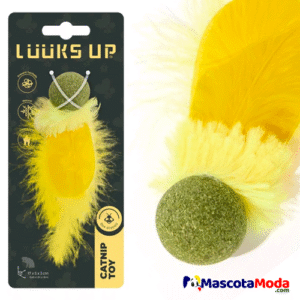 Esfera catnip con plumas y alas de abeja Juguete gatos