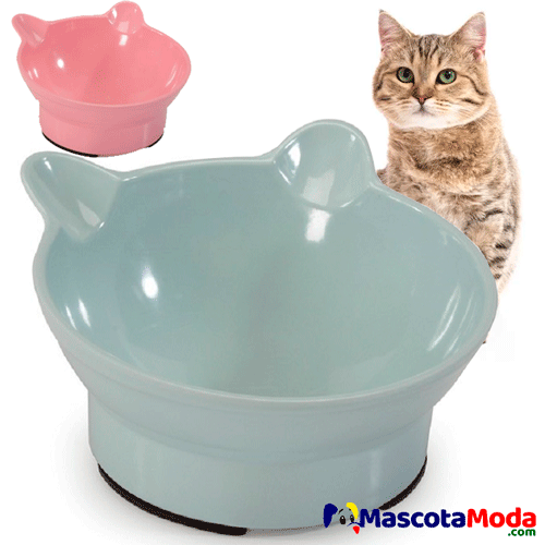 Plato anti reflujo melamine diseño orejas de gato